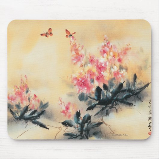 Botervliegen in de lente muismat (Voorkant)