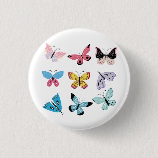 botervliegen ronde button 3,2 cm (Voorkant)