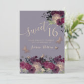 Botervliegenbloemtuin, zoet, zestien uitnodiging (Staand voorkant)