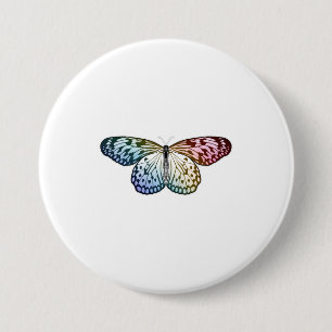 Botervliegenregenboog Ronde Button 7,6 Cm