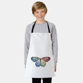 Botervliegenregenboog Schort (Gedragen)