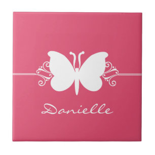 Botervliegenstapel, roze tegeltje
