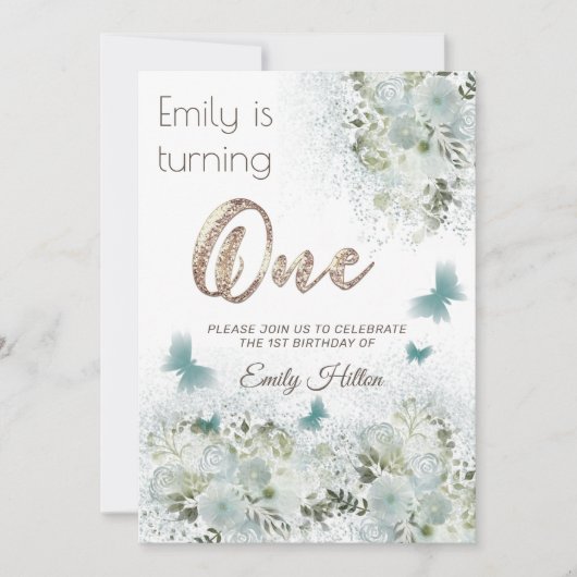 Botervliegentuin eerste verjaardag kaart (Voorkant)