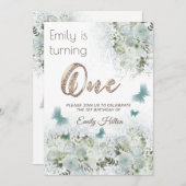 Botervliegentuin eerste verjaardag kaart (Voorkant / Achterkant)