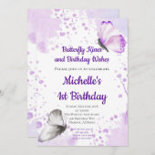 Botervliegenuitnodiging, eerste eerste eerste verj kaart (Voorkant / Achterkant)