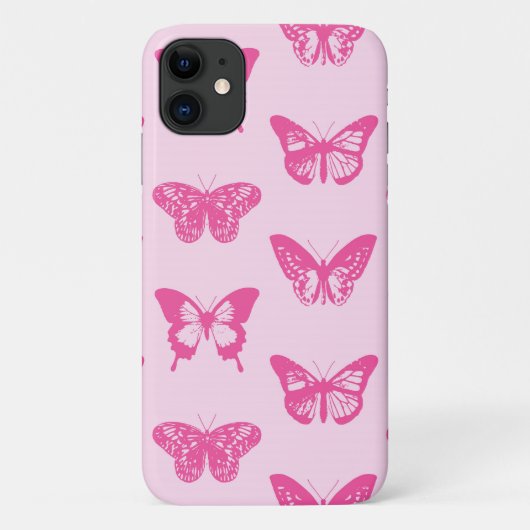 Botervliegers, lichtroze en fuchsie Case-Mate iPhone case (Achterkant)