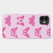 Botervliegers, lichtroze en fuchsie Case-Mate iPhone case (Achterkant (horizontaal))