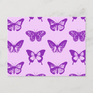Botervliegers, orchidee, roze en violet briefkaart