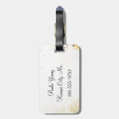 Botervlieggrunge Bagagelabel (Achterkant verticaal)