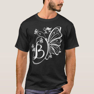 Botervlieggrunge Fairycore Aesthetic Letter B Mono T-shirt