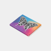 Botervliegontwerp met zonneschijnkleuren post-it® notes (Schuin)