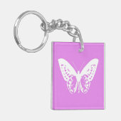 Botervliegschets, orchidee en wit sleutelhanger (Voorkant Links)