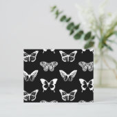 Botervliegschets, wit en zwart briefkaart (Staand voorkant)