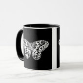 Botervliegschets, wit en zwart mok (Voorkant links)