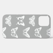 Botervliegschets, zilvergrijs en wit Case-Mate iPhone case (Achterkant (horizontaal))