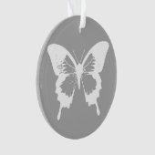 Botervliegschets, zilvergrijs en wit ornament (voorkant)