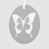 Botervliegschets, zilvergrijs en wit ornament (voorkant)