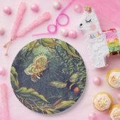 Botervliegspiderweb bij  tuin papieren bordje (Feest)