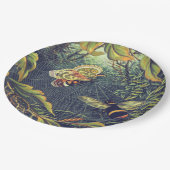 Botervliegspiderweb bij  tuin papieren bordje (Gekanteld)