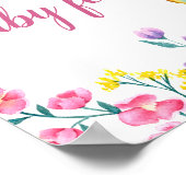 Botervliegthema Floral Garden raden Baby voedsel Poster (Hoek)