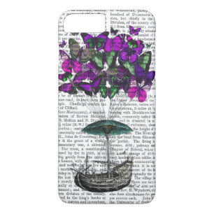 Botervliegvliegtuig 2 Paars en groen iPhone 8 Plus / 7 Plus Hoesje