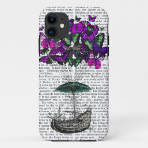 Botervliegvliegtuig 2 Paars en groen iPhone 11 Hoesje