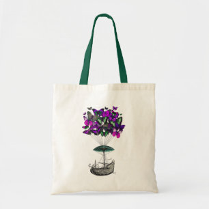 Botervliegvliegtuig 2 Paars en groen Tote Bag