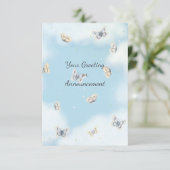 Botervliegzwerm in Dreamweaver Blue Sky Custom Bedankkaart (Staand voorkant)