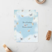 Botervliegzwerm in Dreamweaver Blue Sky Custom Notitiekaartje (Voorkant / Achterkant in situ)