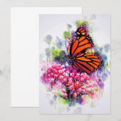 Botervlieslaan, monarch Butterfly Save The Date (Voorkant / Achterkant)
