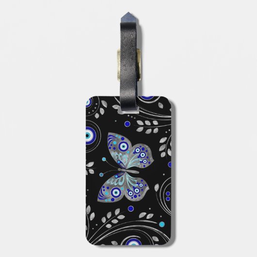 Botervliesogen voor sierbloem bagagelabel (Achterkant verticaal)