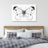 Botervlinder Canvas Afdruk (Insitu (Slaapkamer))