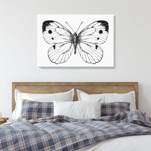 Botervlinder Canvas Afdruk (Insitu (Slaapkamer))