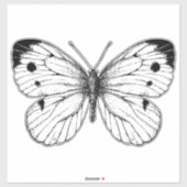 Botervlinder Sticker (Vel)