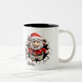 Both Side 3D Christmas | Merry Christmas Mug Tweekleurige Koffiemok