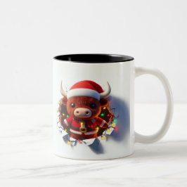 Both Side 3D Christmas | Merry Christmas Mug Tweekleurige Koffiemok