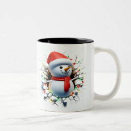 Both Side 3D Christmas | Merry Christmas Mug Tweekleurige Koffiemok