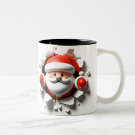 Both Side 3D Christmas | Merry Christmas Mug Tweekleurige Koffiemok