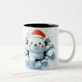 Both Side 3D Christmas | Merry Christmas Mug Tweekleurige Koffiemok