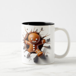 Both Side 3D Christmas | Merry Christmas Mug Tweekleurige Koffiemok