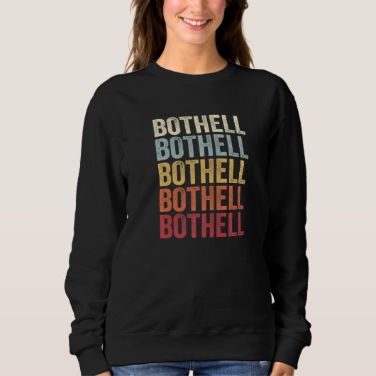 Bothell Washington Bothell WA Retro Tekst Trui (Voorkant)