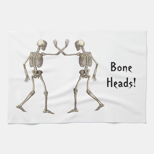 Bothoofden Skeleton Halloween Kitchen Towel Theedoek (Horizontaal)