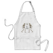 Botkoppen Skeleton Halloween Apron Standaard Schort (Voorkant)