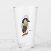 Botnavelvogel cartoon glas (Achterkant)