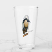 Botnavelvogel cartoon glas (Voorkant)