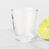 Botnavelvogel cartoon shot glas (Rechts)
