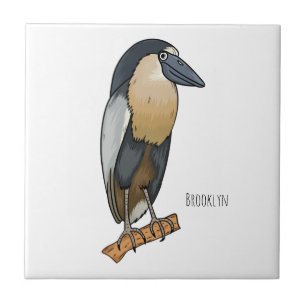 Botnavelvogel cartoon tegeltje