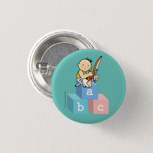 Boton Capoeirinha! ABC da Capoeira! Ronde Button 3,2 Cm (Voorkant /achterkant)
