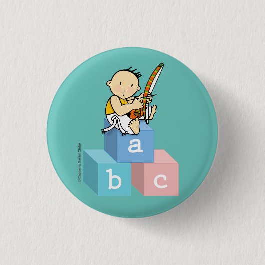 Boton Capoeirinha! ABC da Capoeira! Ronde Button 3,2 Cm (Voorkant)