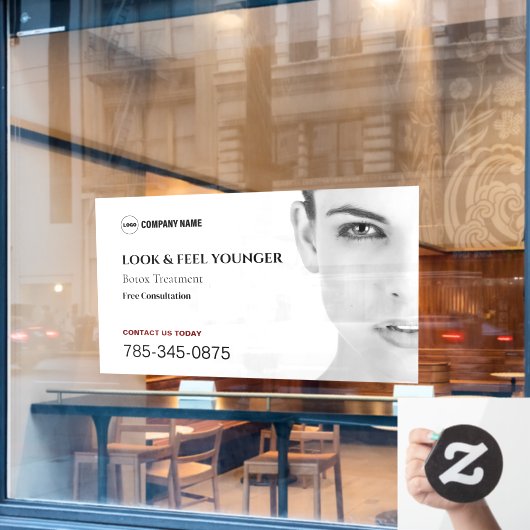 Botox Behandeling Service Aangepaste Venster Cling Raamsticker (Cafe Raam)